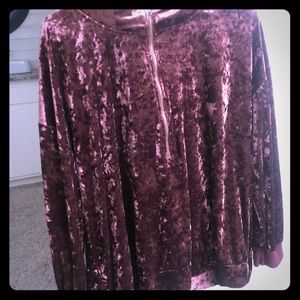 Gilded Intent Crushed Velvet Hoodie size Large